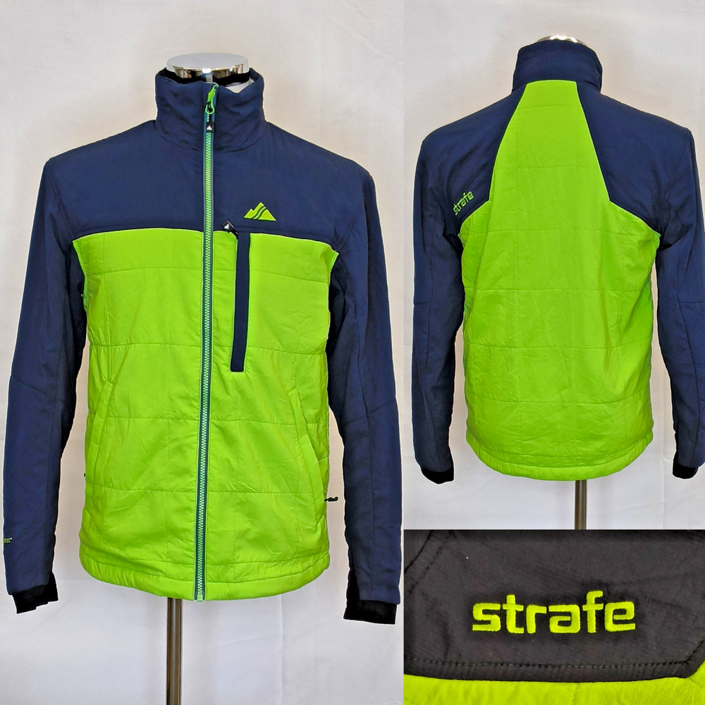 Strafe Alpha Mid Insulated Jacket Men's S Green/Blue Full Zip Ski NWT #W5689